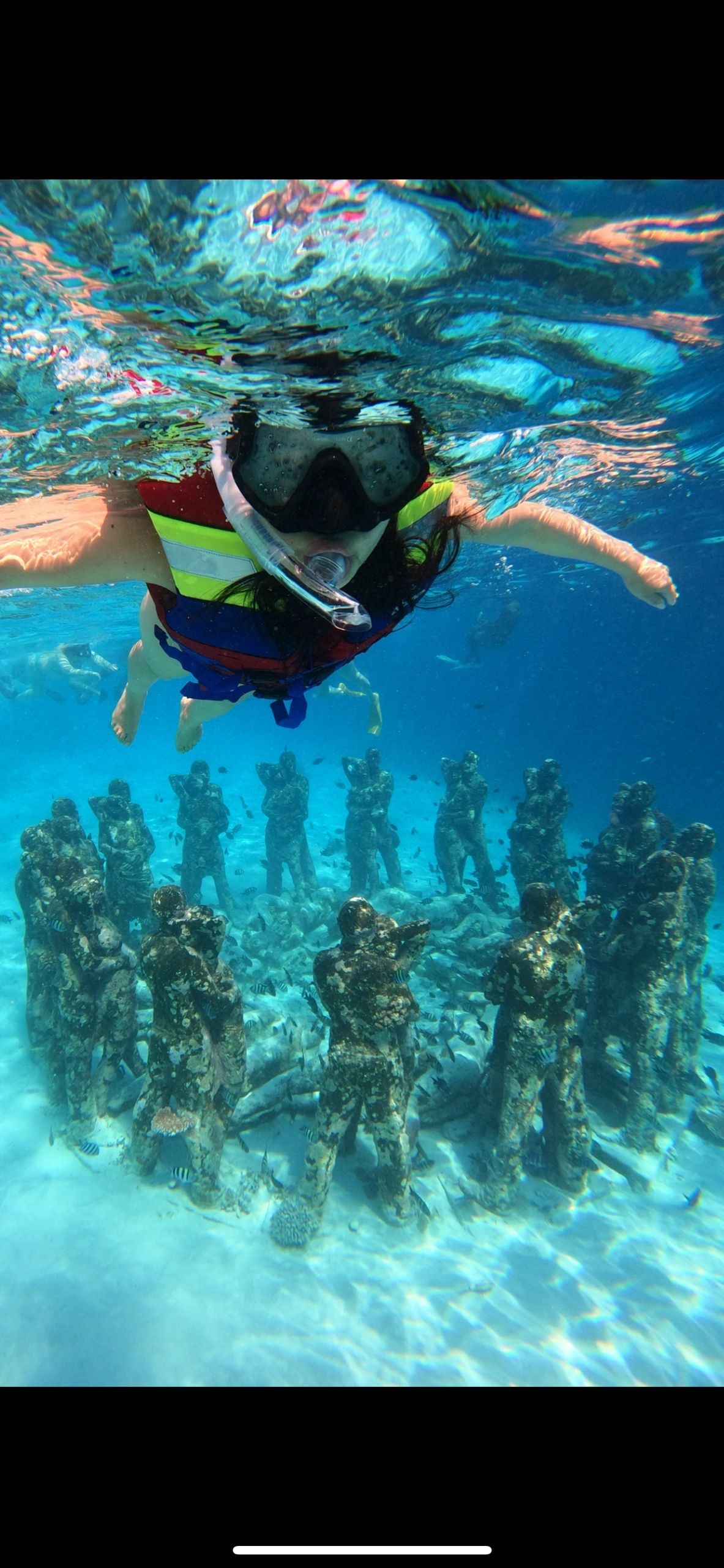 Underwater sculpture park in the Gili Islands